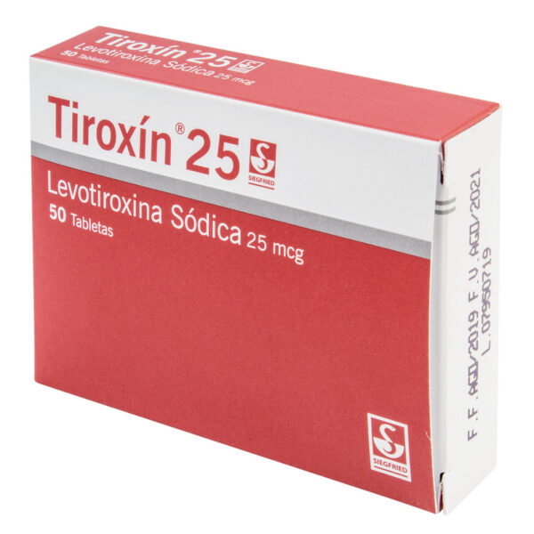 Tiroxin 25 Mg 50 Tabletas