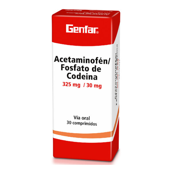 Acetaminofen+Codeina 325/30mg 30 Tabletas Gf