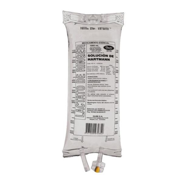 Solucion Lactato Ringer 1000 Ml Quibi Bolsa