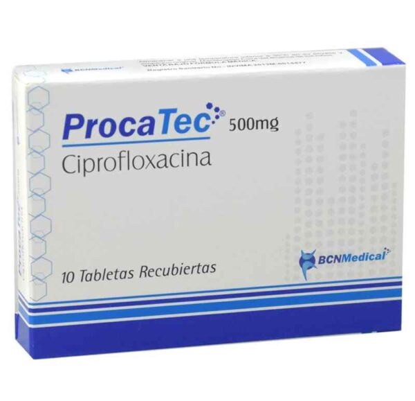 Procatec 500 Mg Ciprofloxacina 10 Tabletas