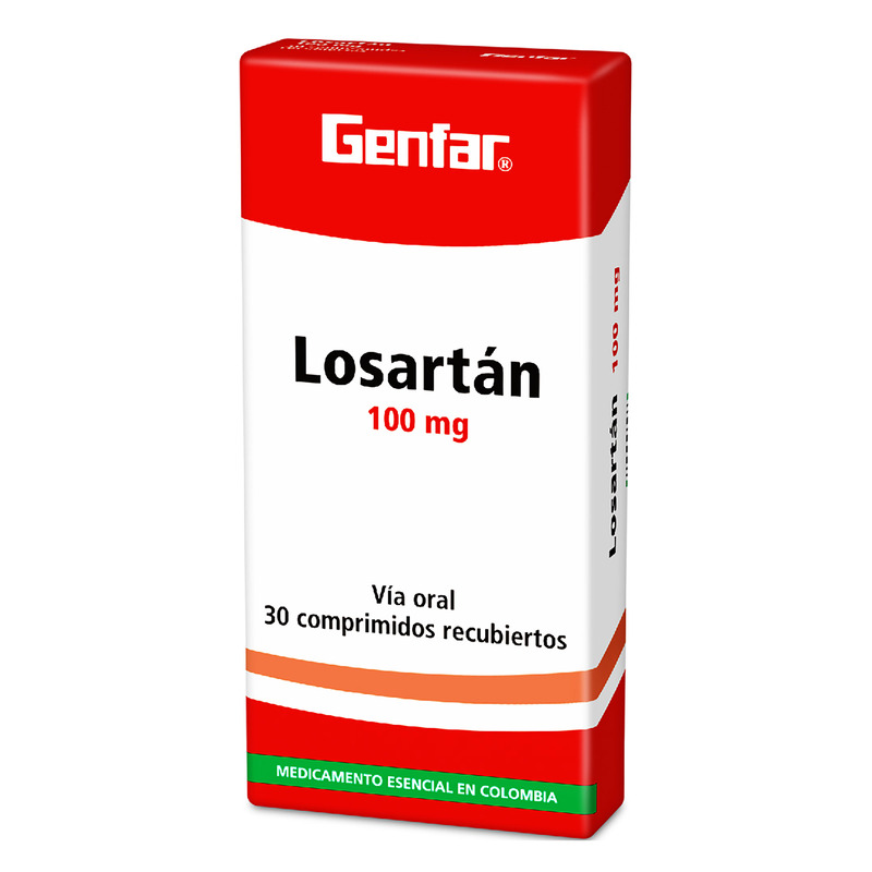 Losartan 100 Mg 30 Comprimidos Gf