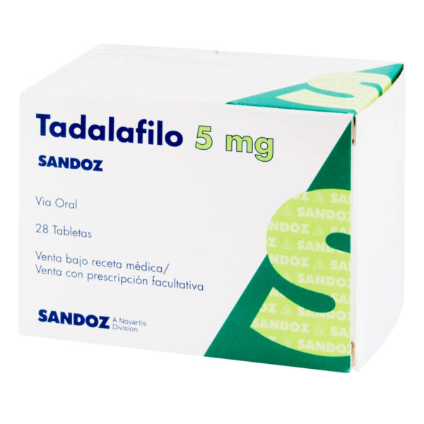 Tadalafilo 5 Mg 28 Tabletas