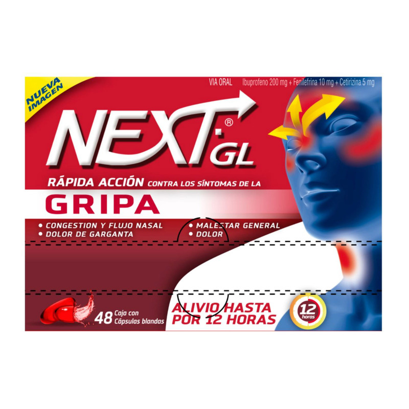 Next Gel Gripa 48 Capsulas Blandas