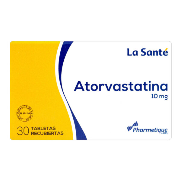 Atorvastatina 10 Mg 30 Tabletas Ls