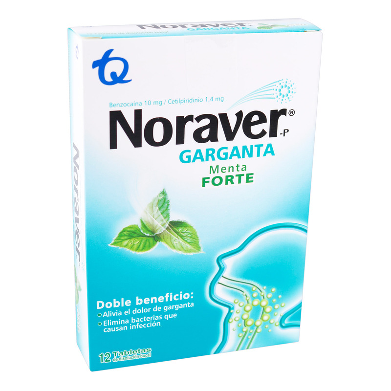 Noraver Pastillas Menta Forte 12 Tabletas