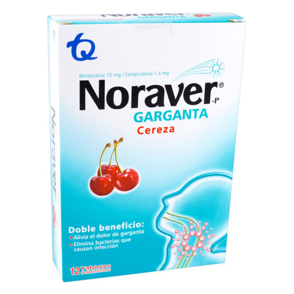Noraver Pastillas Cereza 12 Tabletas