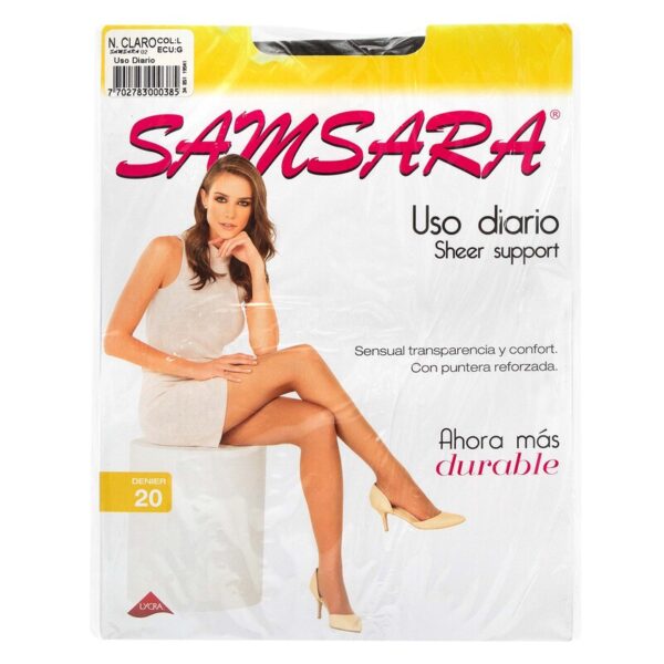 Medias Samsara Sheer Suppor L N/Claro