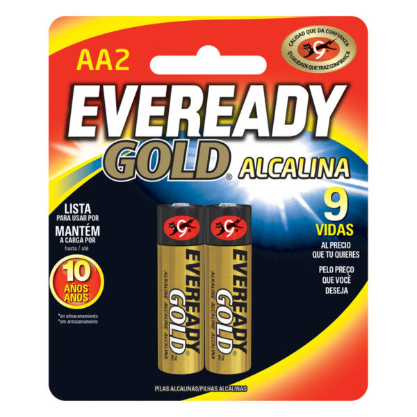 Pila Eveready Gold Alcalina AA 2 Unidades