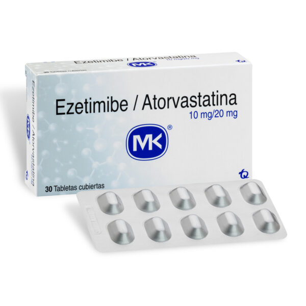 Ezetimibe 10 Mg Atorvastatina 20 Mg 30 Tabletas Mk