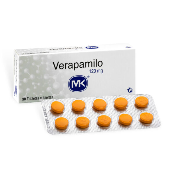 Verapamilo 120 Mg 30 Tabletas Mk
