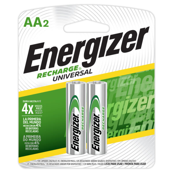 Pila Energizer Recargable AA 2 Unidades