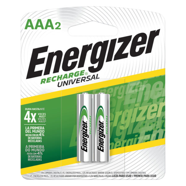 Pila Energizer Recargable AAA 2 Unidades