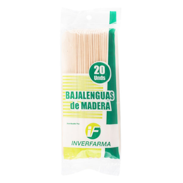 Bajalenguas De Madera 20 Unidades Inverfarma