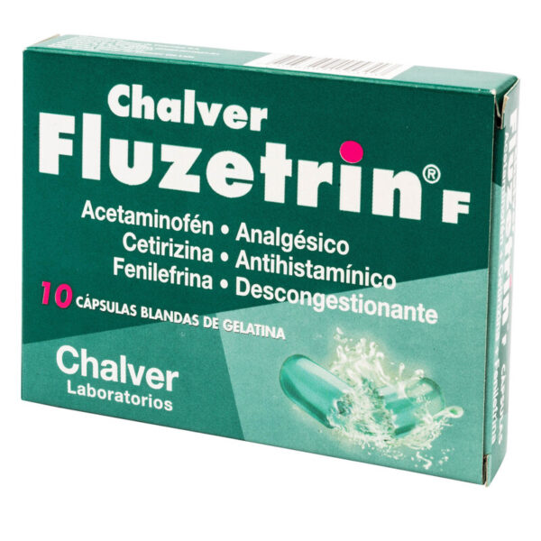 Fluzetrin F 500 Mg 10 Capsulas