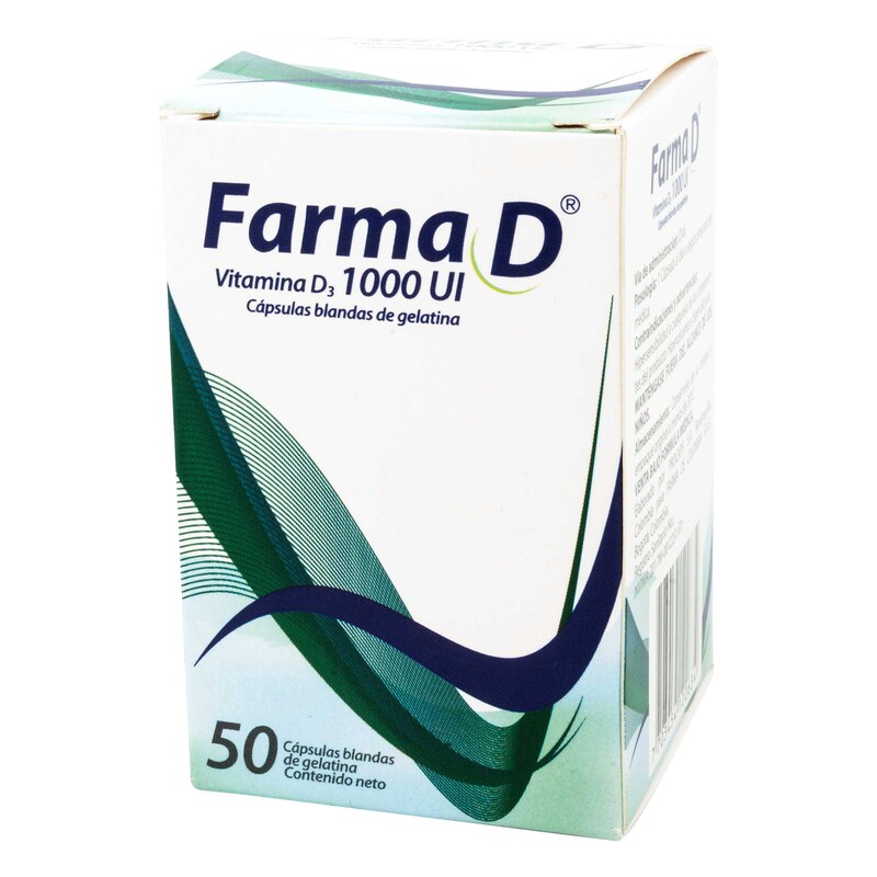 Farma D Vitamina D3 1000 Ui 50 Capsulas