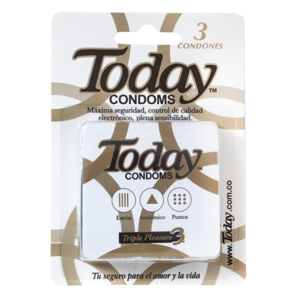 Preservativo Today Triple Pleasure 3 Unidades