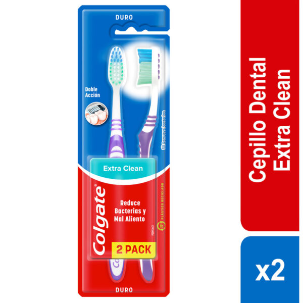 2 Cepillos Colgate Extra Clean Duro Precio Especial