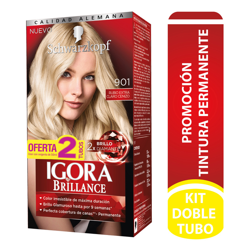 Igora Brilla Kit 901 Oferta 2 Tubo Rubio