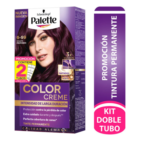 Palette Color Cre Kit 6-99 Violeta Profundo + Doble Tubo