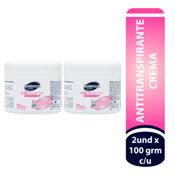 Desodorante Balance Crema Ultra Protec Wom 100 Gr 2x1
