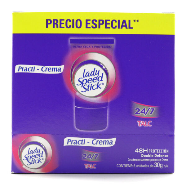 Desodorante Lady S.S.Talc Pr.Crema 30gr 6 Unidades Precio Especial