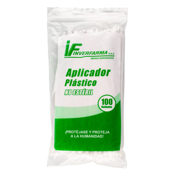Aplicador De Plastico 100 Unidades Inverfarma