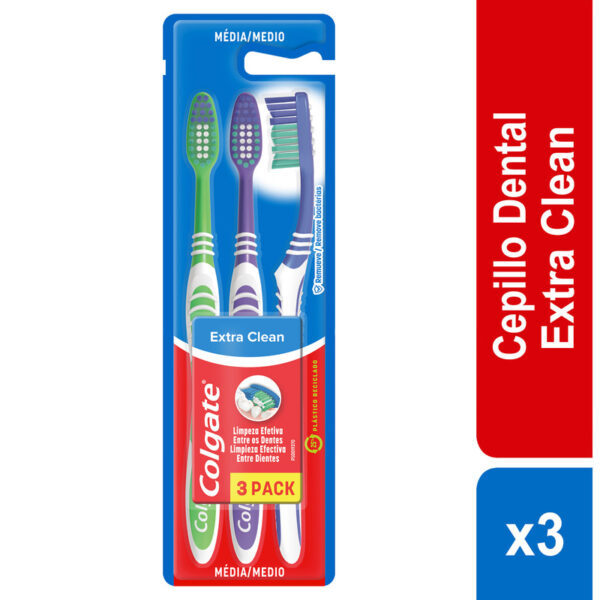 3 Cepillo Colgate Extra Clean