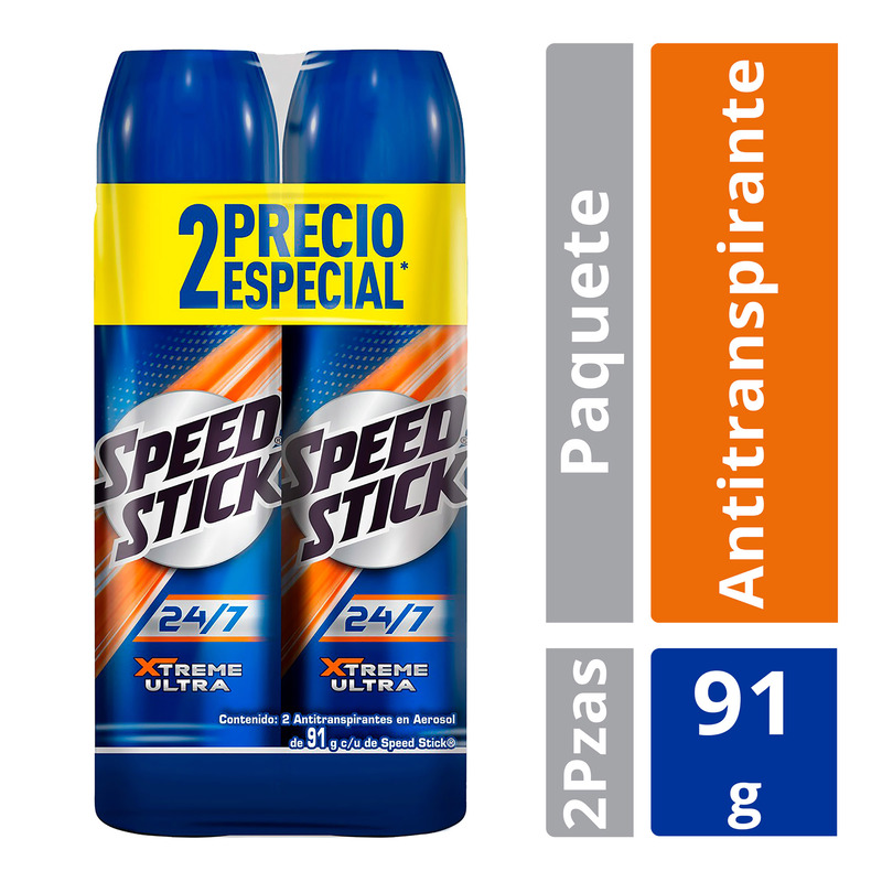 2 Desodorante Mennen Spray 24/7 Extreme 91Gr Econo Pack