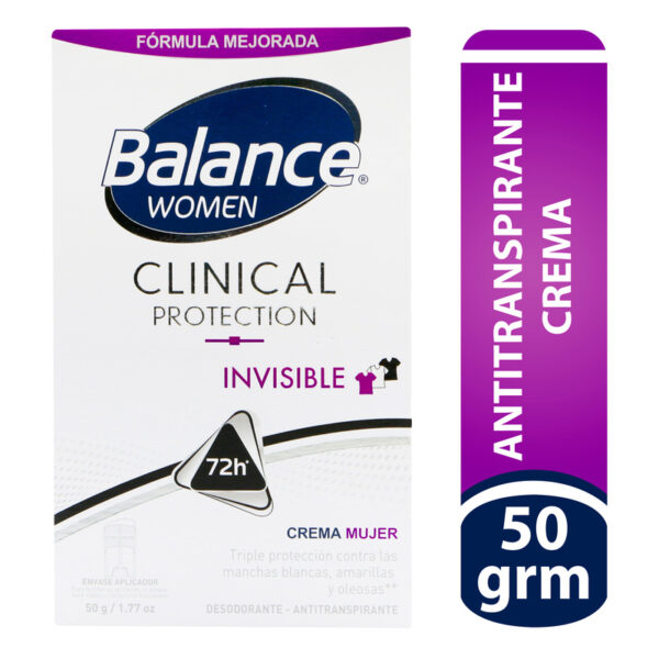 Desodorante Balance Crema Clinical Invisible 50 Gr Mujer