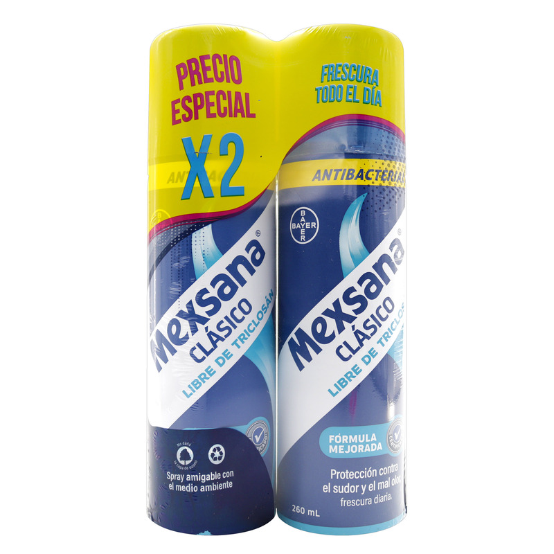 2 Desodorante Mexsana Clasico Spray 260 Ml Precio Especial