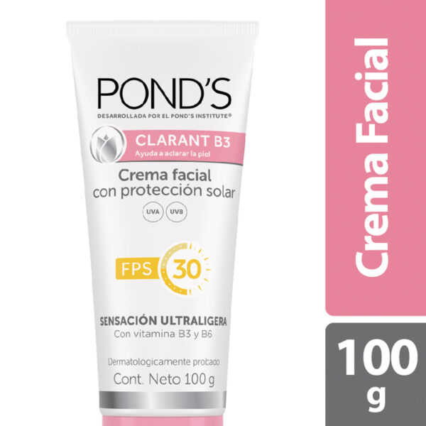 Crema Ponds Clarant B3 Filtro Protector Solar 30 100 Gramos