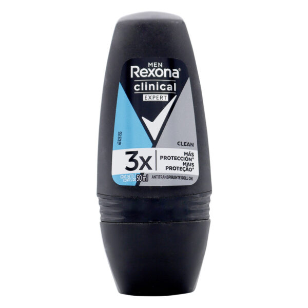 Desodorante Rexona Clinical Expert Roll On Clean 50g Hombre