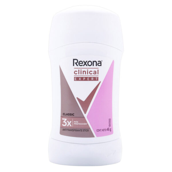 Desodorante Rexona Clinical Barra Expert Classic 46g Mujer