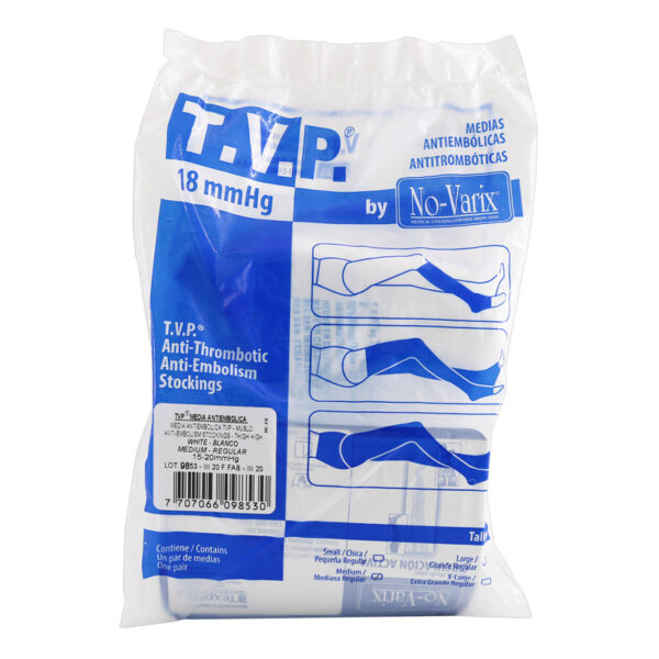 Medias Antiembolicas Muslo Novarix 18-22mmhg Blanco Talla M