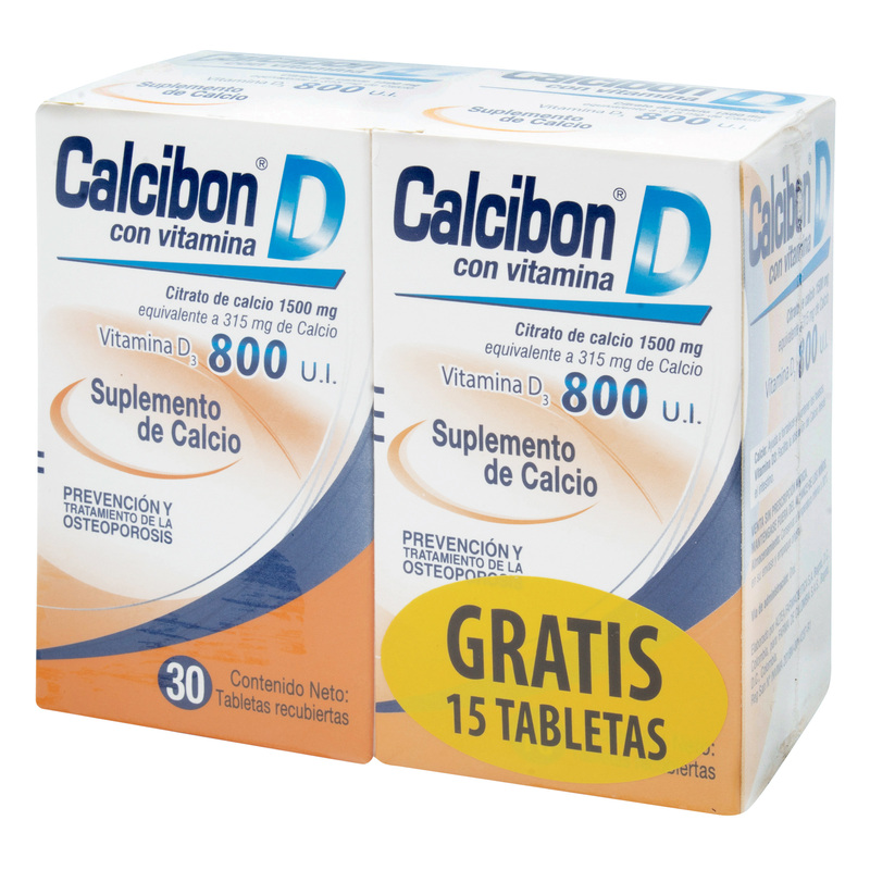 Calcibon D 800 Ui 30 Tabletas Gratis 15 Tabletas