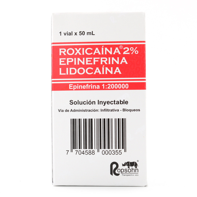 Roxicaina 2% Epinefrina 1200 Ui 50 Ml