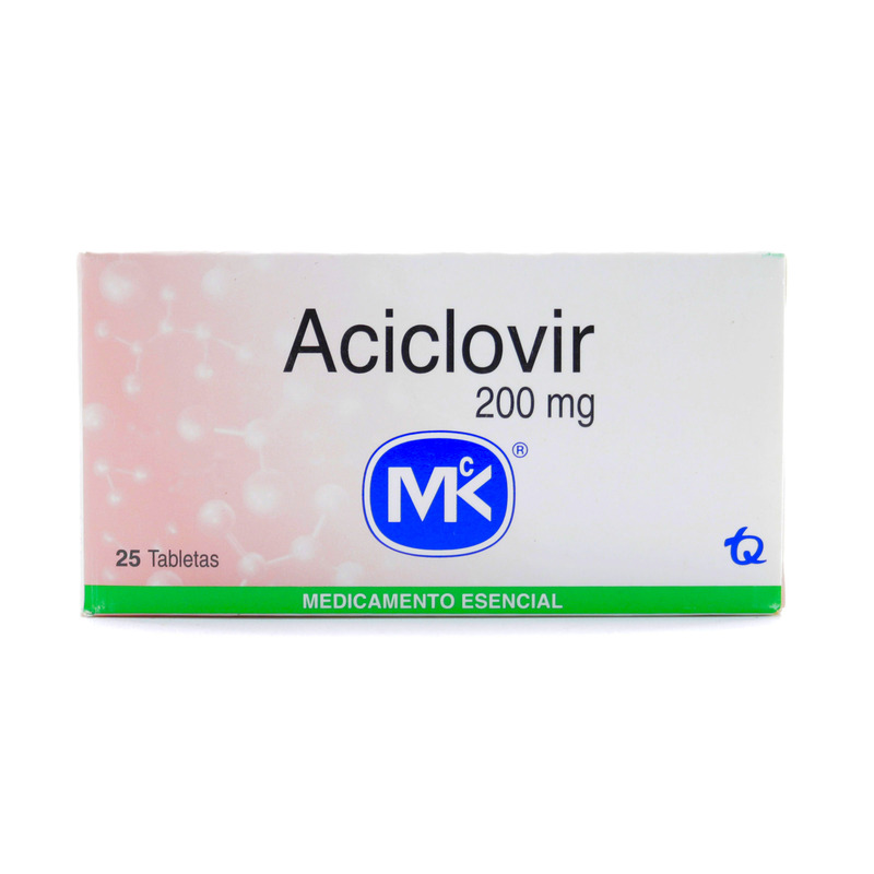 Aciclovir 200 Mg 25 Tabletas Mk