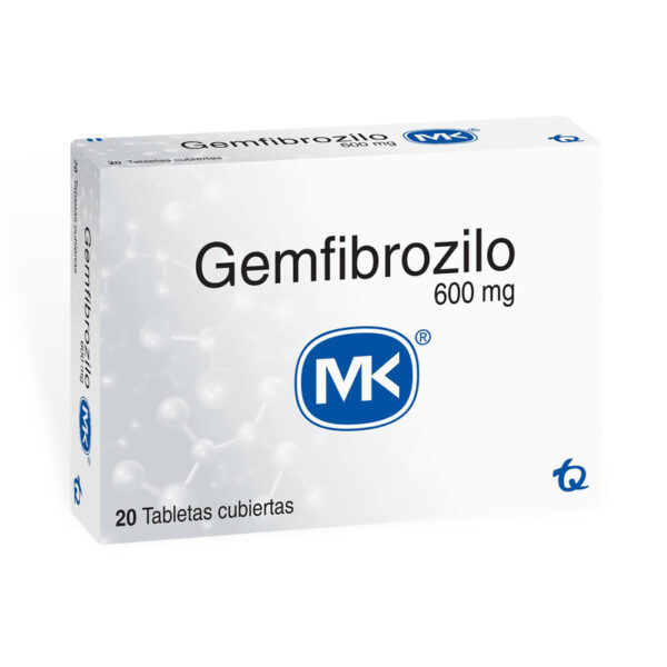Gemfibrozilo 600 Mg 20 Tabletas Mk