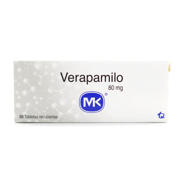 Verapamilo 80 Mg 50 Tabletas Mk