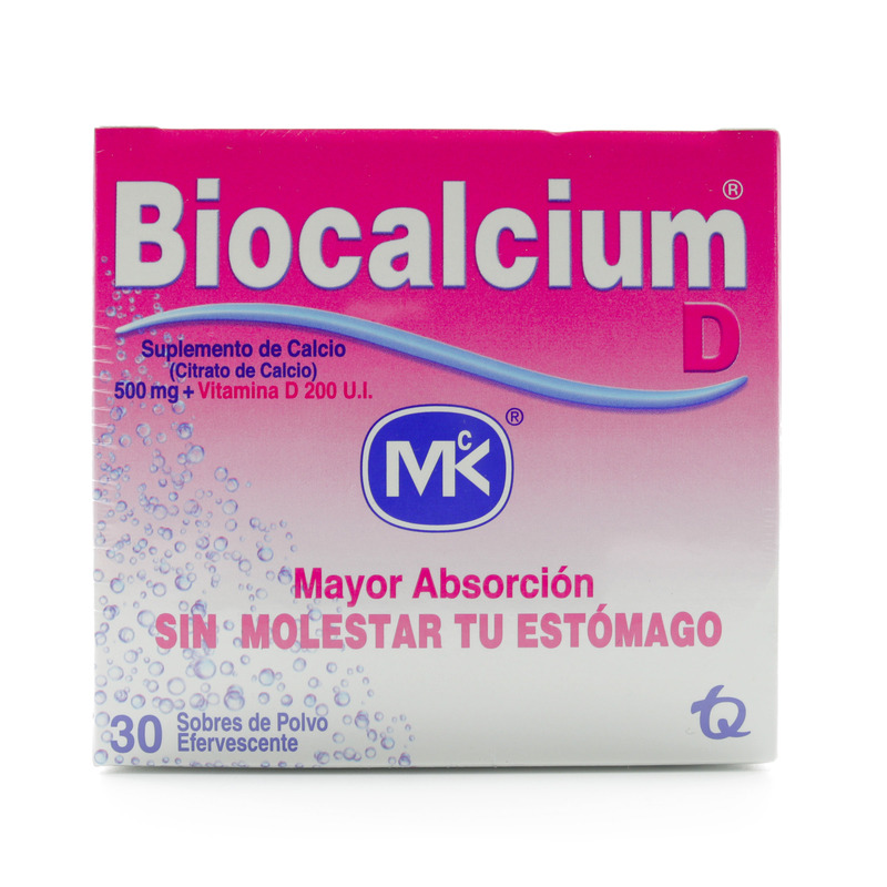 Biocalcium D Polvo 500 Mg 30 Sobres Mk