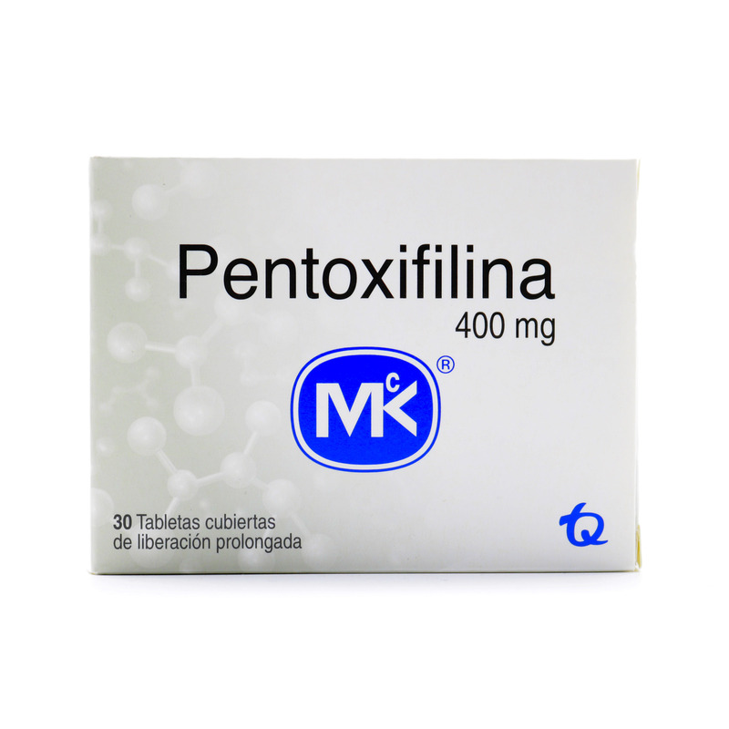 Pentoxifilina Lp 400 Mg 30 Tabletas Mk