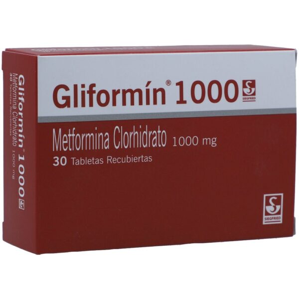 Gliformin Metformina 1000 Mg 30 Tabletas