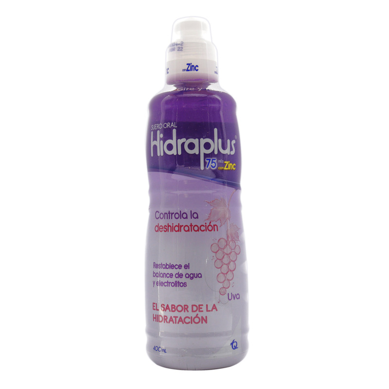 Hidraplus 75 Zinc Uva 400 Ml Suero Oral