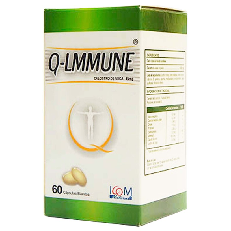 Q-Lmmune Factores de Transferencia 45 Mg 60 Capsulas Blandas Icom