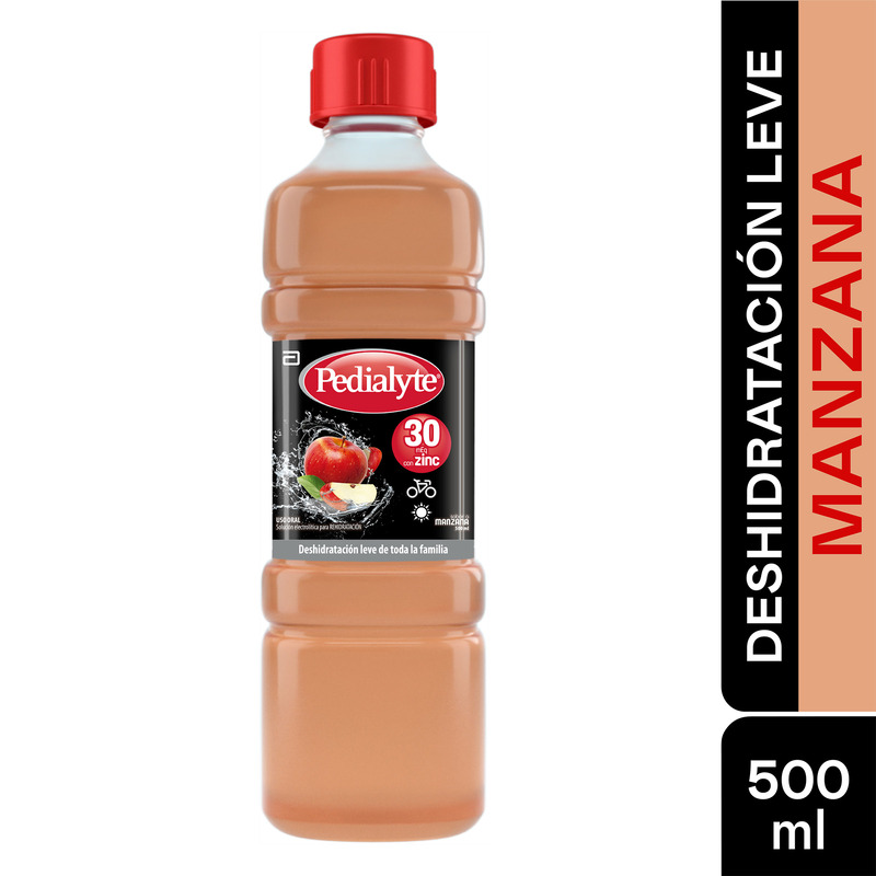 Pedialyte Con Zinc 30 Manzana 500 Ml