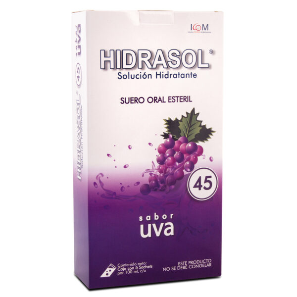 Hidrasol 45 Uva Bolsa 100 Ml 5 Unidades Icom