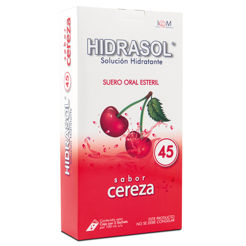 Hidrasol 45 Cereza Bolsa 100ml 5 Unidades Icom