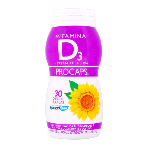 Vitamina D3 2000 U.I 30 Capsulas Blandas Pc