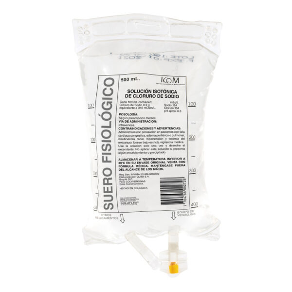 Suero Fisiologico 500 Ml Bolsa Icom
