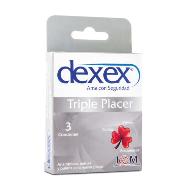 Preservativos Dexex Triple Placer 3 Unidades Icom